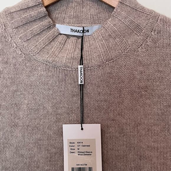 Thakoon Women's Oatmeal Wool Sweater, Size M - Picture 7 of 8